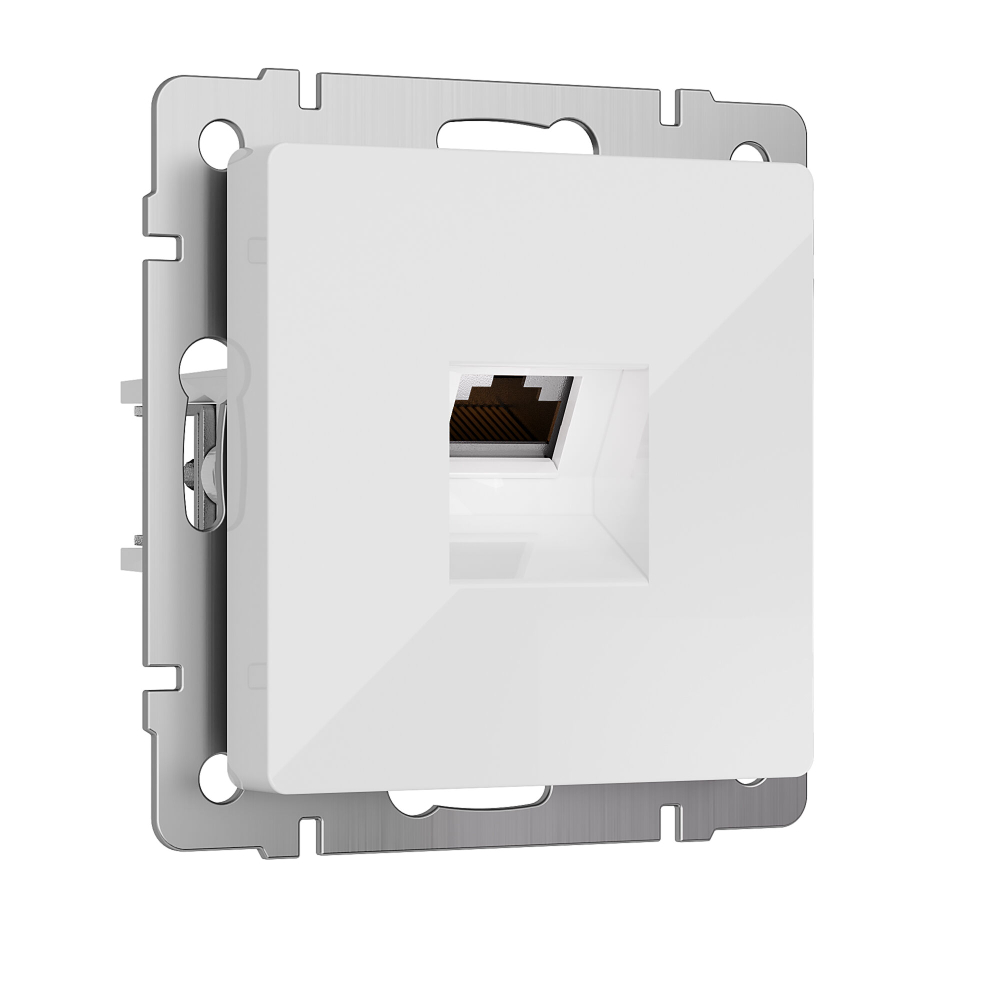 Розетка Ethernet RJ-45 cat. 6A экранированная (белый) W5120101