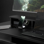 Беспроводное зарядное устройство EnergEA Bazic GoMag Trio PLUS 3in1 magnetic wireless foldable charger Qi2 22.5W, Gunmetal (MAG-TRIOPLUS-GUN)