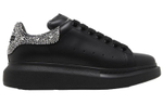 Alexander McQueen Oversized Sneaker Leather Low top Stylish Skateboarding Shoes Women"s Black