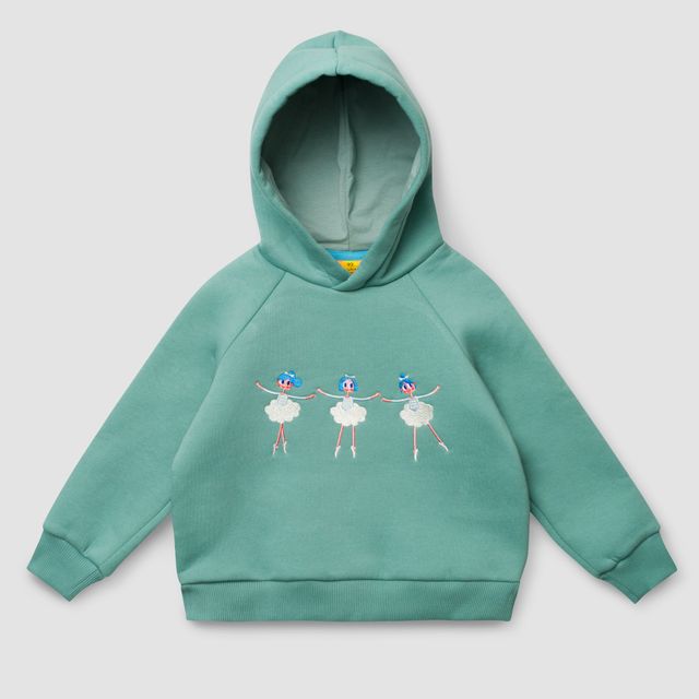 Толстовка с капюшоном "Танец снежинок"