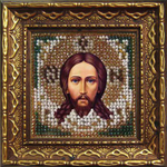 Тема: Религия, иконы, святые¶Техника: Вышивание бисером¶Размер: 6,5х6,5см (в рамке10,5х10,5 см)¶Осно