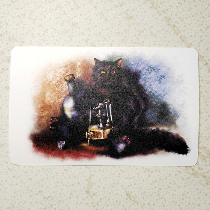 Наклейка на карту "Кот Бегемот"