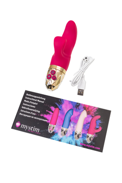 Вибратор Mystim Hop Hop Bob силикон,бордовый, 16,5 см