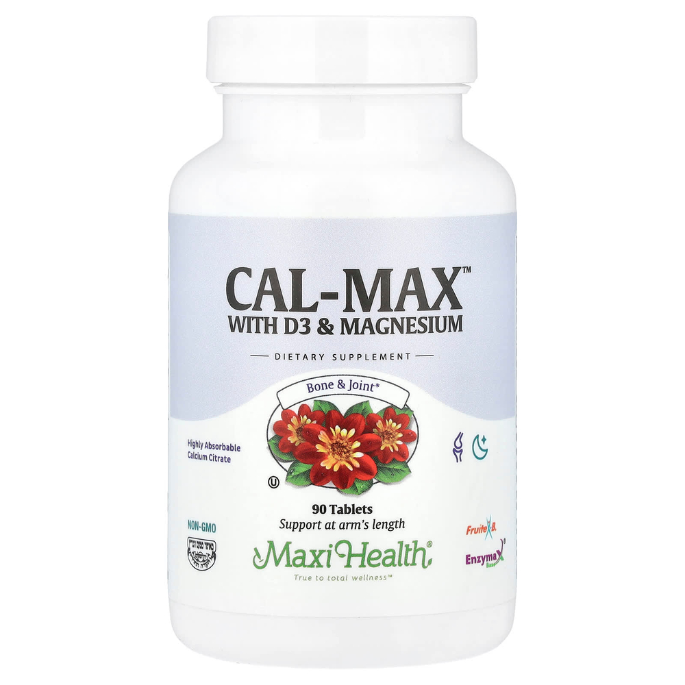 Maxi Health, Cal-Max™, с витамином D3 и магнием, 90 таблеток