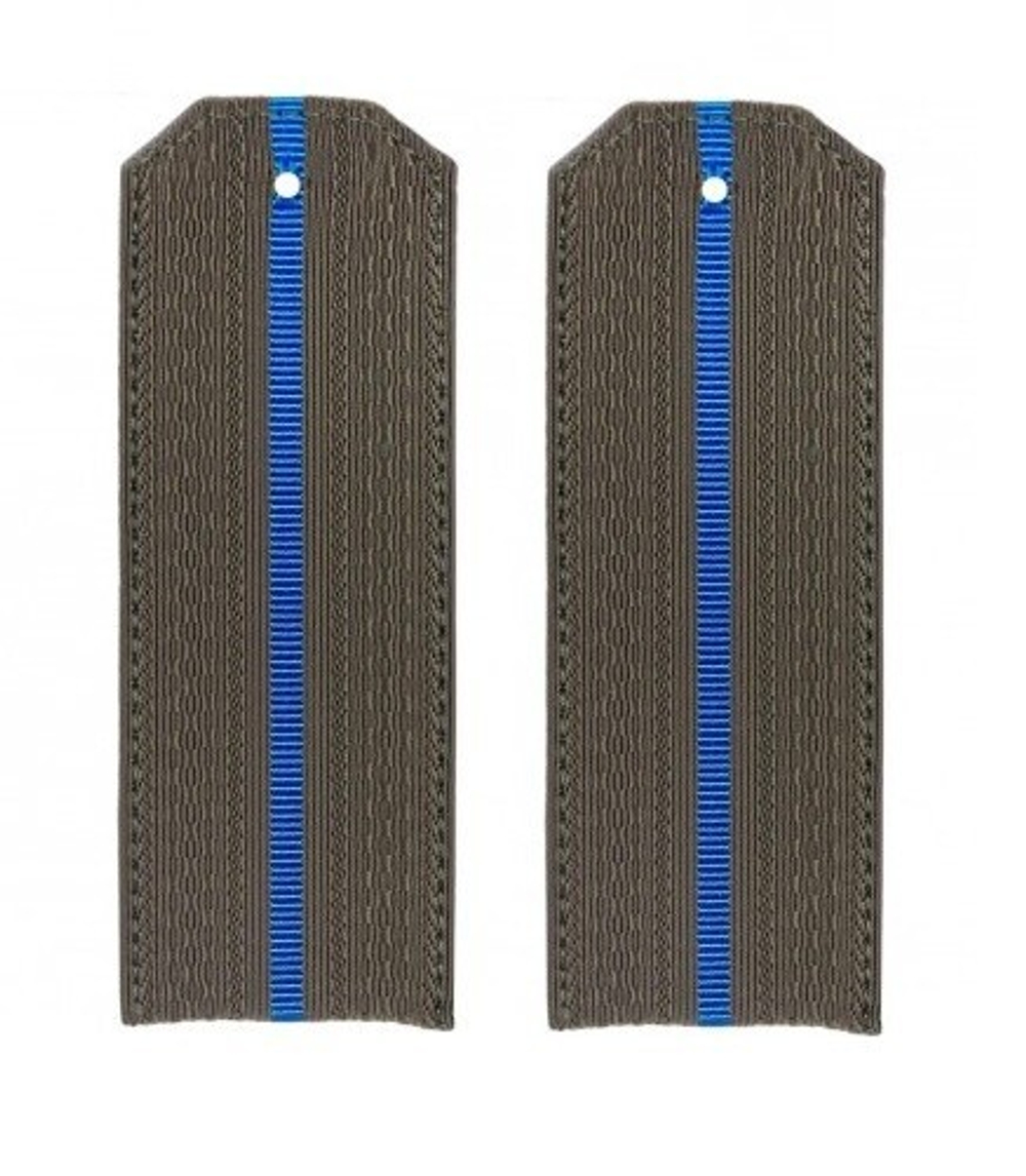 Погоны оливковые один голубой просвет (на пластике)
