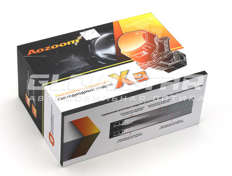 Билед модули Aozoom X9 (прямоугольные) 3.0 дюйма, 12V 52/57W, 4300/4600Lm (комплект, 2шт)