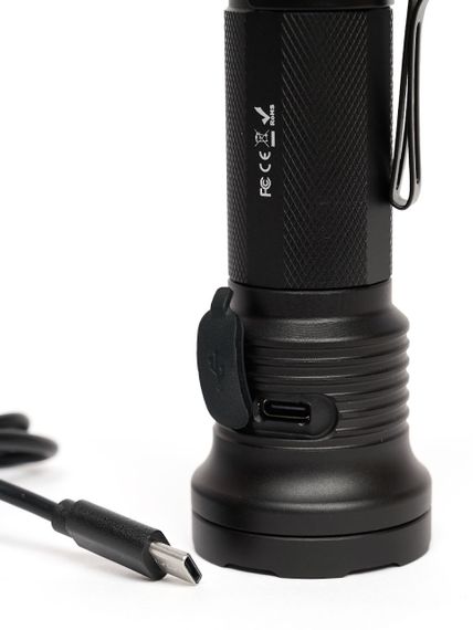 Ручной фонарь Skywoods Mystic 3000 люмен USB-Type C холодный свет IP67