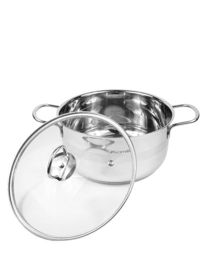Кастрюля 4 л. из нержавеющей стали Kamille KM 5414 с крышкой