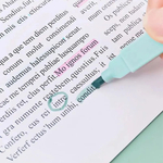 Набор текстовыделителей двусторонних, 6 пастельных цветов, маркер для текста с тонким и скошенным наконечником (1 / 5 мм), флуоресцентные на водной основе