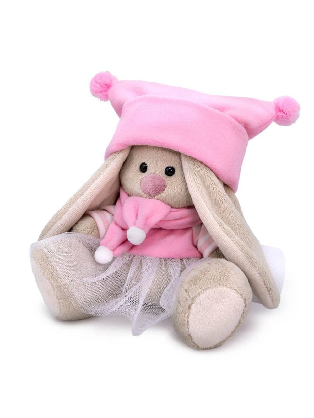 Мягкая игрушка Зайка Ми в нежно-розовом комплекте 15 см