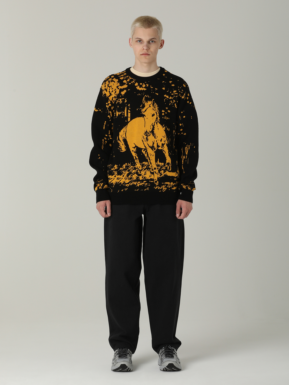 Мужской Свитер Huf Вязаный No5 Horse Crewneck