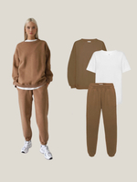 Толстовка оверсайз утеплённая вуд