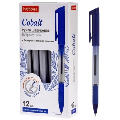 РУЧКА Hatber шариковая Cobalt 1.0 мм чернила на масл.основе