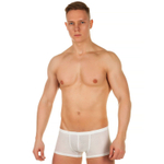 Мужские трусы-хипсы из ткани с текстурой змеиной чешуи Snake White Boxer (Размер: L) (Цвет: белый)