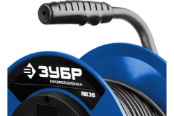 Удлинитель на катушке ЗУБР "ПВС 315", 20 м, 3500 Вт, 4 гнезда, IP44, ПВС 3х1,5 кв мм, 55081-20