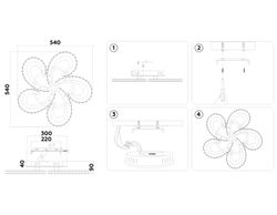 Ambrella Потолочный светодиодный светильник с пультом Ice FA1703