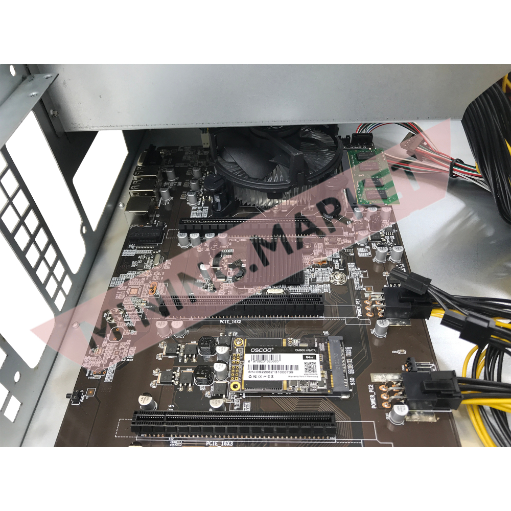 Тушка для майнинга на 8 видеокарт B85 Pro супер-тихая