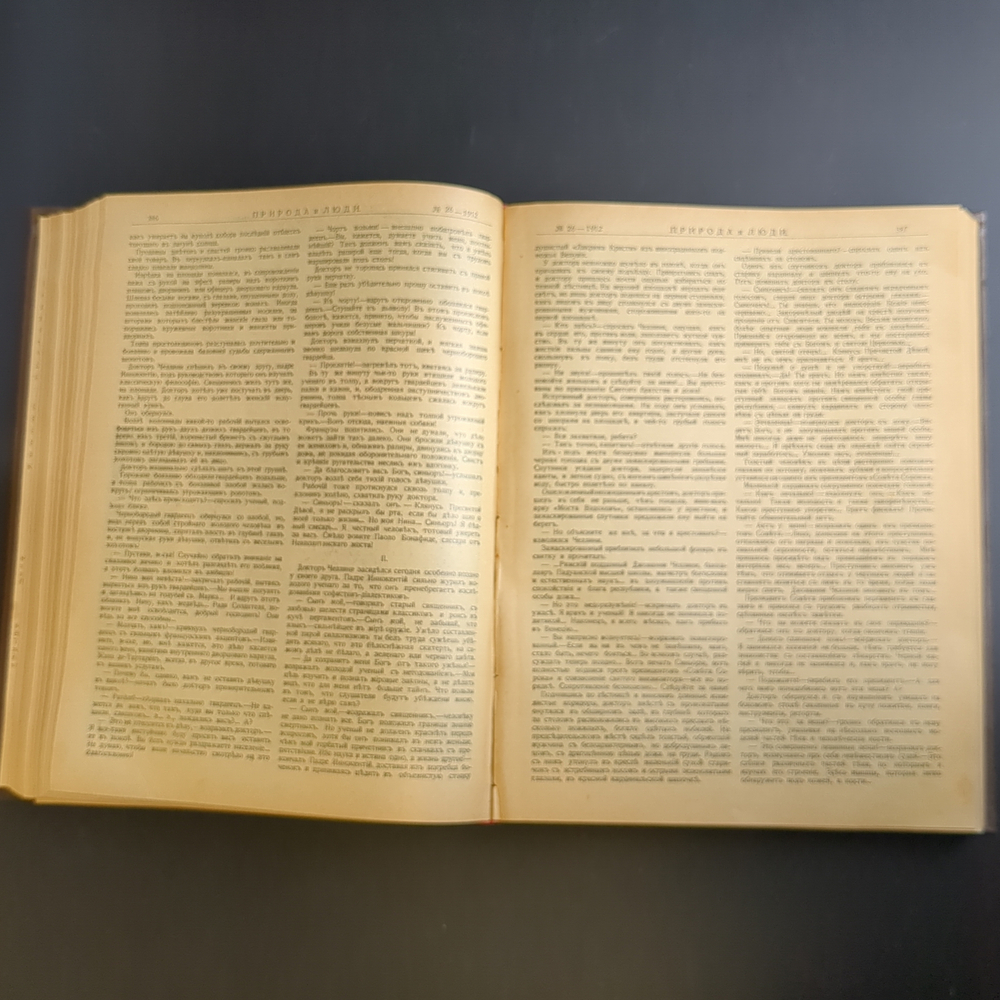 Антикварная старинная книга 1912 года "Природа и люди"