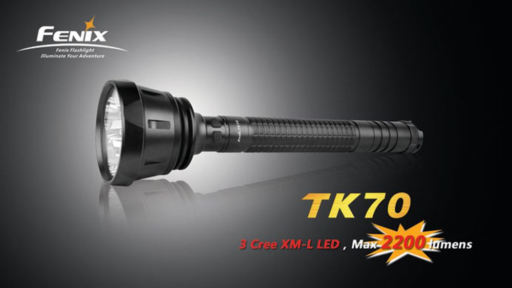 Фонарь Fenix TK70 (3 х Cree XM-L, 2200лм, 4 x D)