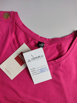 Футболка Zolla хлопковая, в ягодном оттенке 44 размер, новая