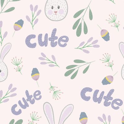милый детский паттерн с зайчиками