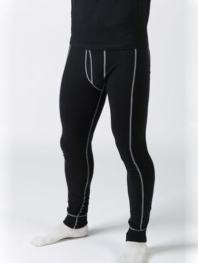 Мужские кальсоны с контрастной строчкой (Размер: XXL) (Цвет: черный)