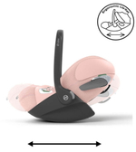 Коляска Cybex Coya Rosegold Frame Cloud T i-Size Peach Pink Plus Leaf Green с дождевиком и бампером