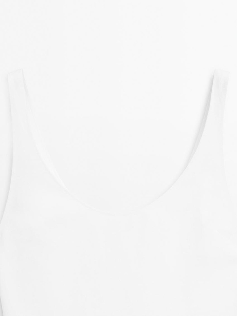 Massimo Dutti Платье миди из смесового хлопка, белый