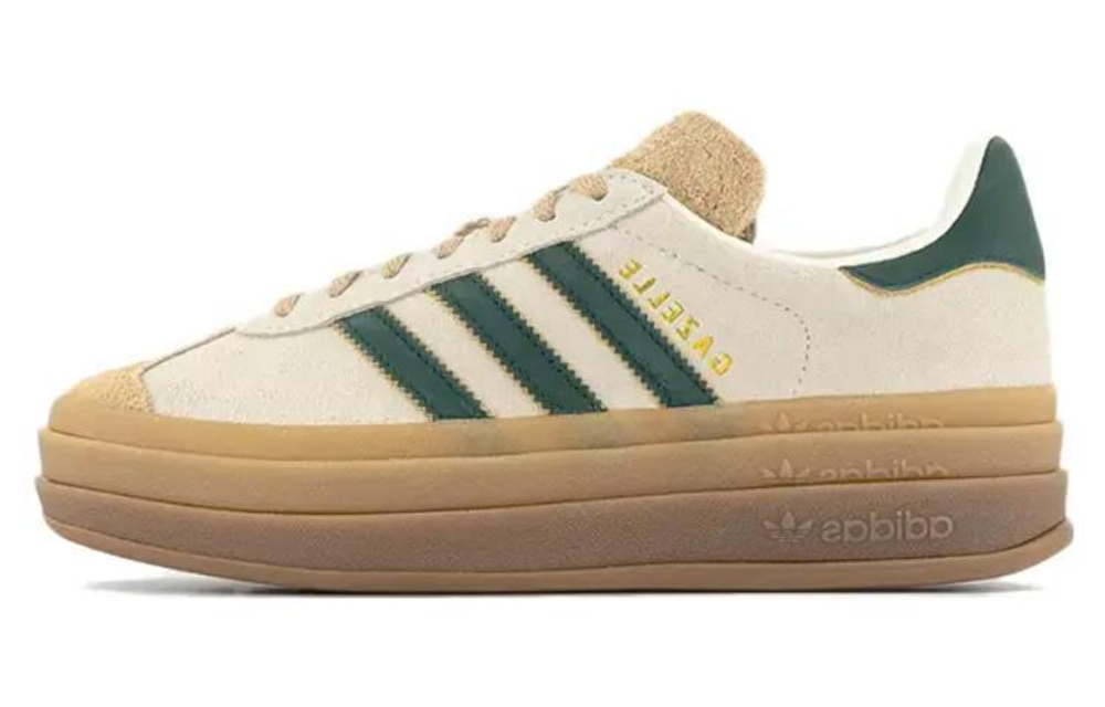 Adidas originals Gazelle BOLD W non-slip wear-resistant low-top sneakers women's white and green