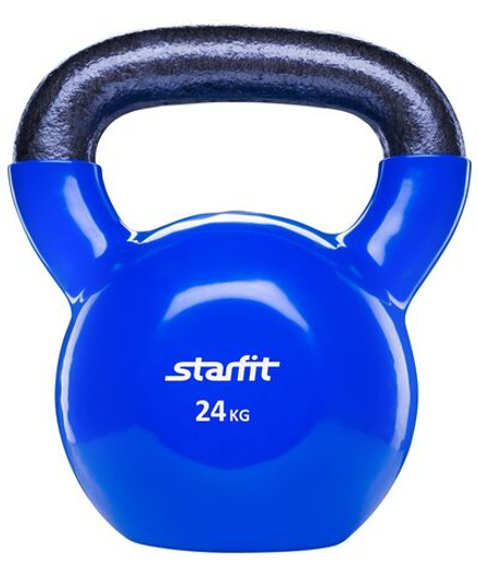 Гиря винил. STARFIT DB-401, 24 кг, темно-синяя