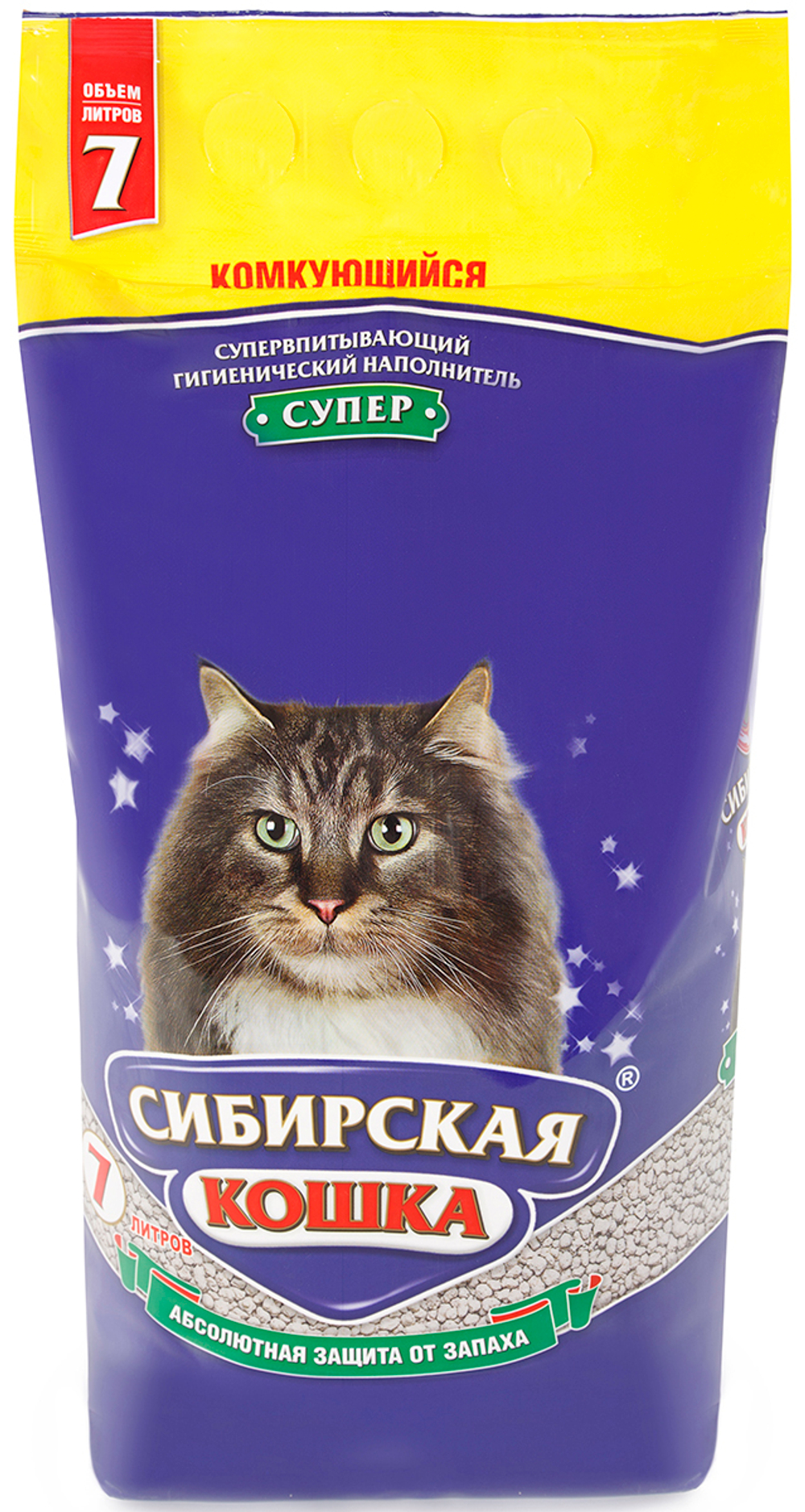Сибирская кошка наполнитель комкующийся для кошек СУПЕР