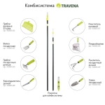 Грабли Travena, для комбисистемы, металл, 12 зубцов, 0.38 кг