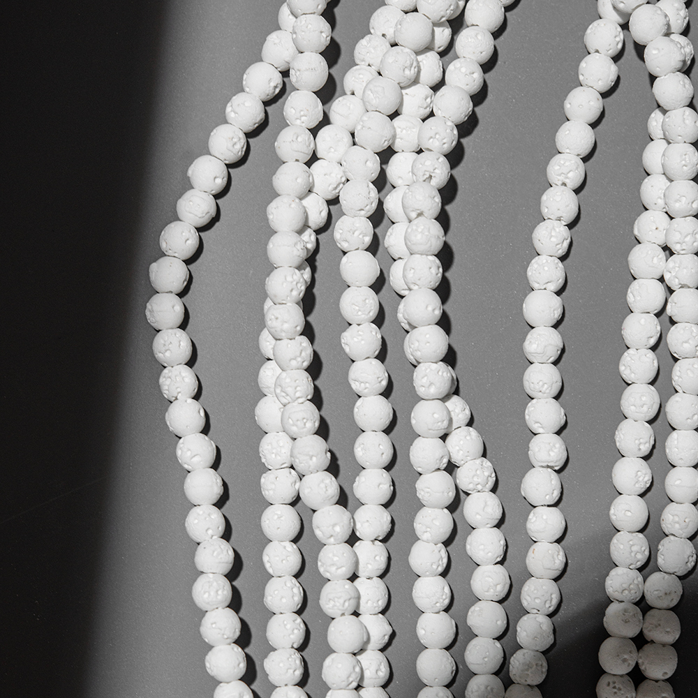 Лава вулканическая белая (имитация), 4,9мм, шар