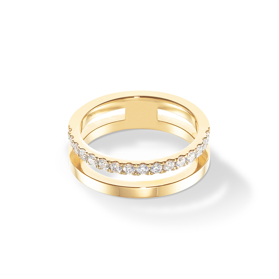 Кольцо Coeur de Lion Crystal-Gold 0136/40-1816 56