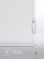 Штора рулонная Блэкаут Натали Белая Премиум