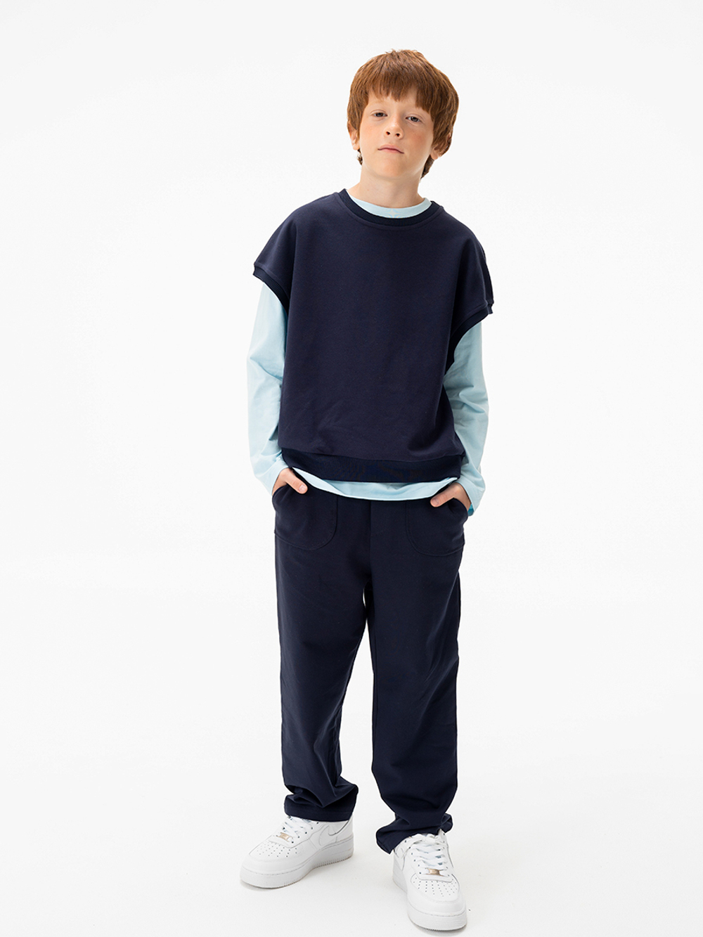 Жилет оверсайз Mjölk School Blue