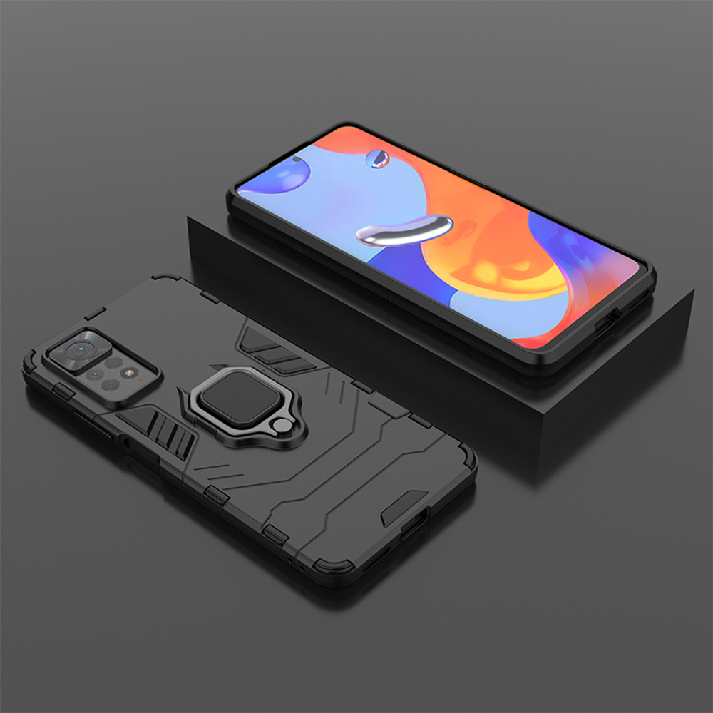 Противоударный чехол с кольцом Panther Case для Xiaomi Redmi Note 11 Pro