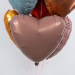 Шар (19''/48 см) Сердце, Мокко, 1 шт.
