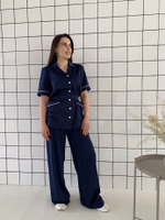 Брюки палаццо сатин