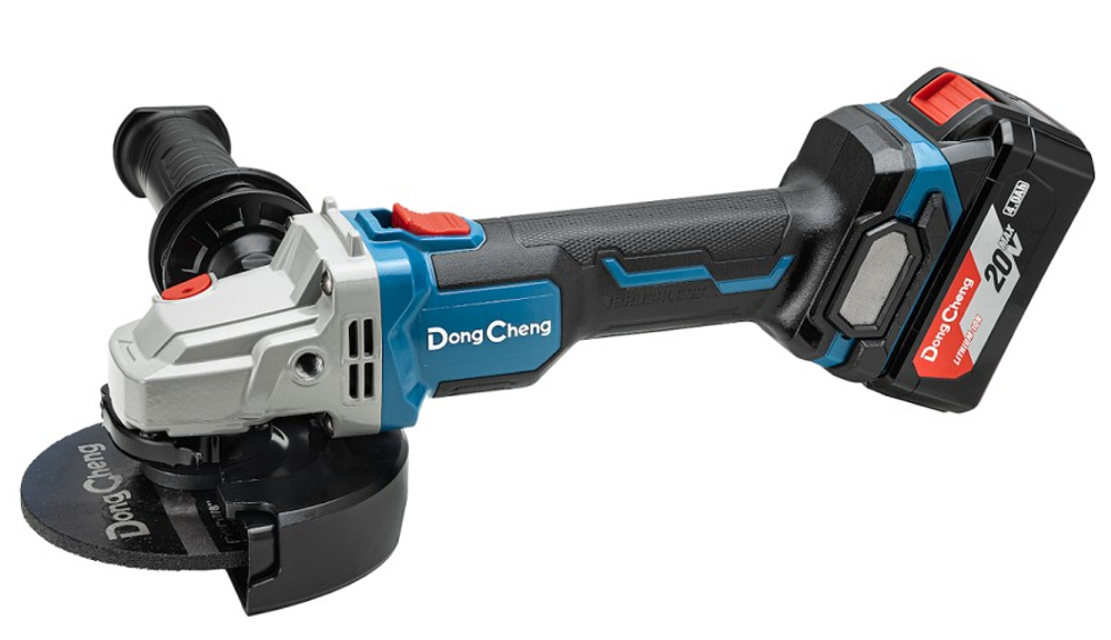 Угловая шлифмашина аккумуляторная DongCheng DCSM03-125 (TYPE EM) АКБ 2х4 Ач, ЗУ 2 А DCSM03-125(TYPE EM)