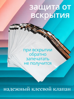 Курьерский упаковочный сейф пакет 200х340 мм + 40мм клеевой клапан, 50 мкм, 700 штук