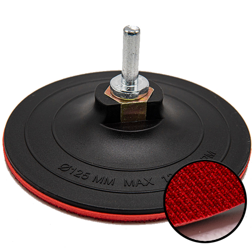 125мм (М14) 3-4мм Опорный диск для кругов самозацепляющихся с адаптером д/дрели TSUNAMI