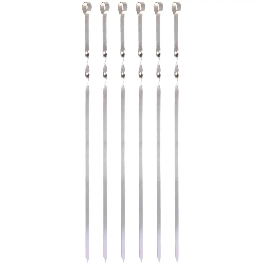 Набор шампуров 6 шт, длина 60 см, ширина 10 мм