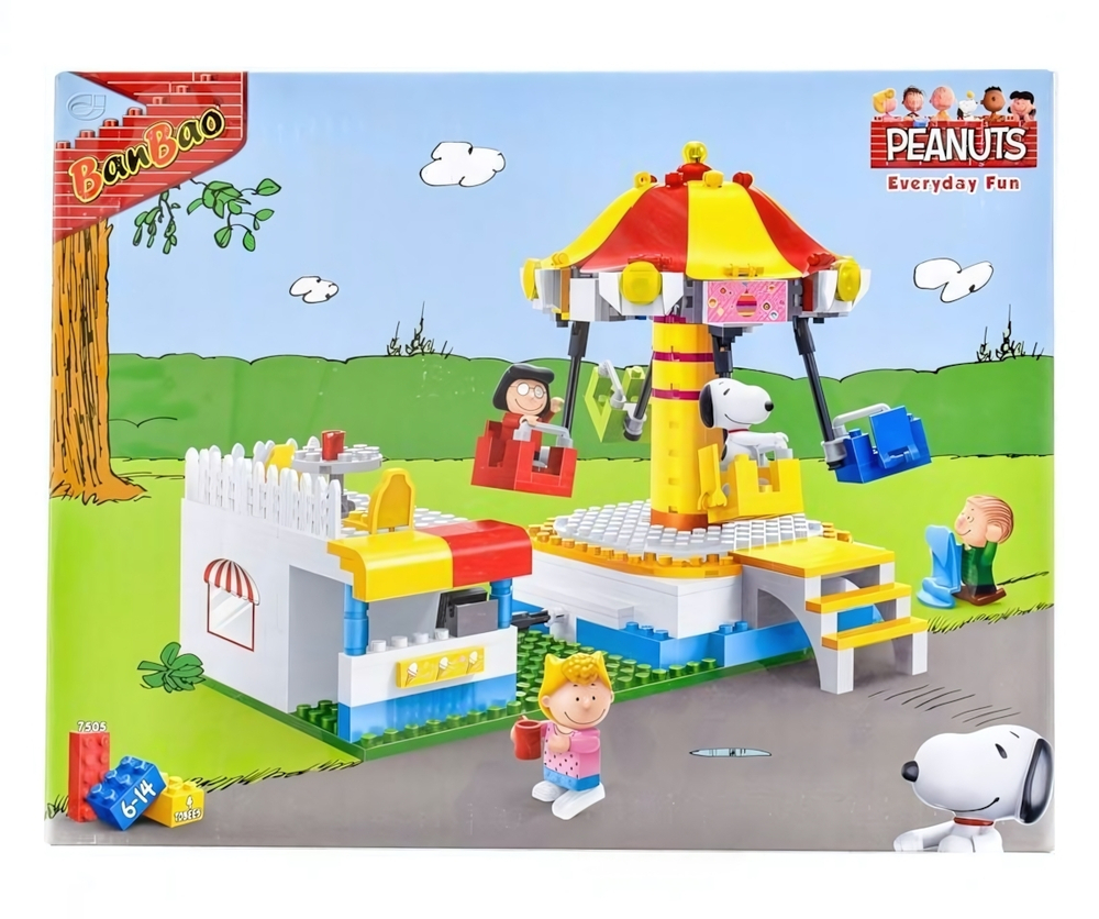 Констр. блочный Бан Бао "Карусели пса Снупи" 518 эл. коробка 7505