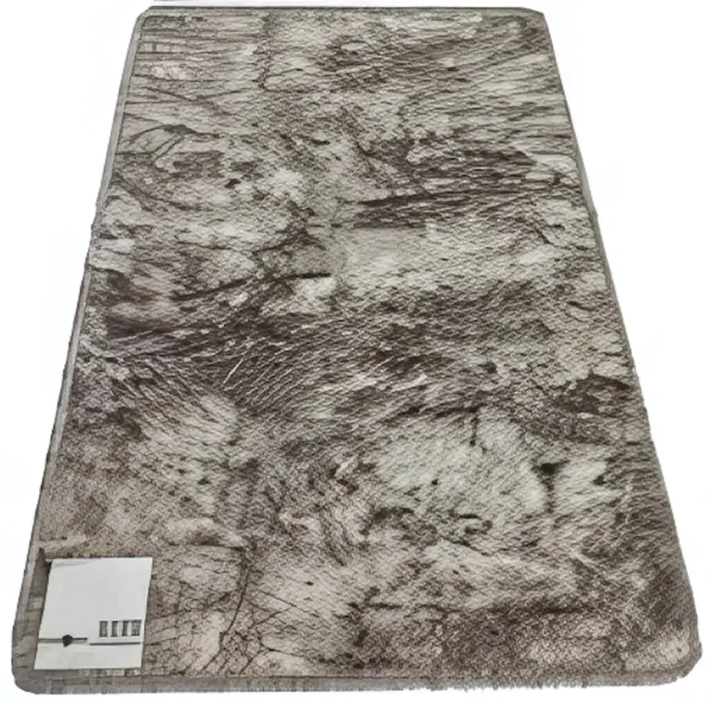 Коврик Принт на войлоке 0,6х1 прямоуг. (Ангора) серый *10