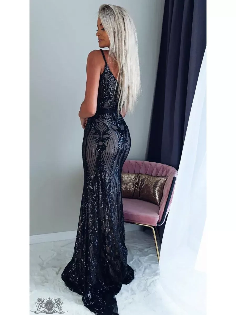 черное макси платье + plus size