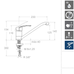 Смеситель для кухни NEW FLY 570901