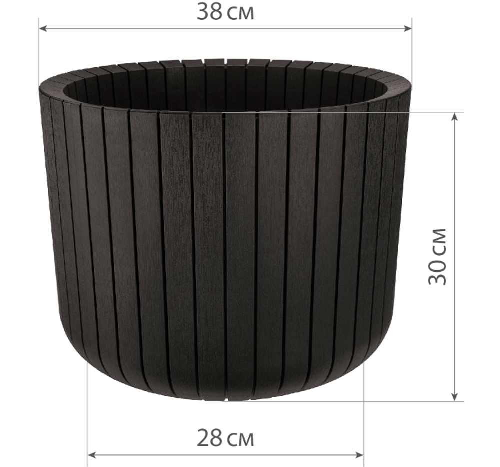 Кашпо ШАТО D380мм H300мм 29л