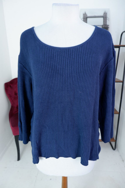 Джемпер фактурный в красивом оттенке синего 48 размер