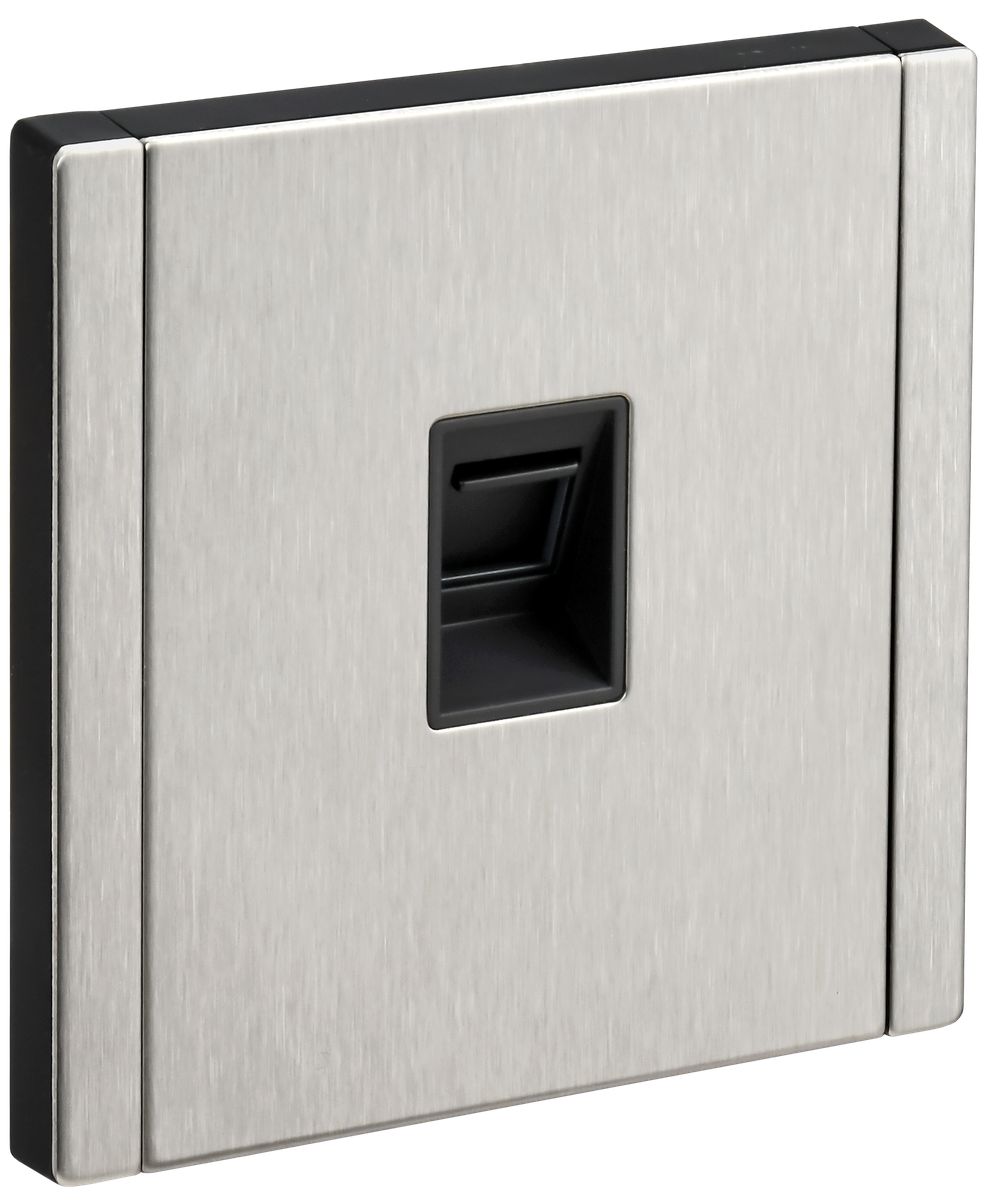 FORTE&PIANO Розетка компьютерная RJ45 кат.5E FP732M металл никель IEK